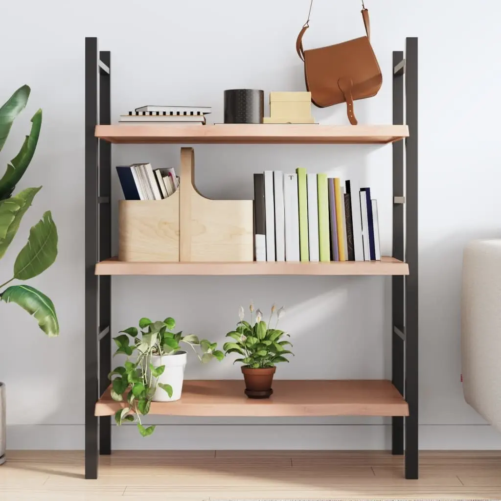 Rustic Brown Solid Oak Wall Shelf 80x60cm Floating Ledge