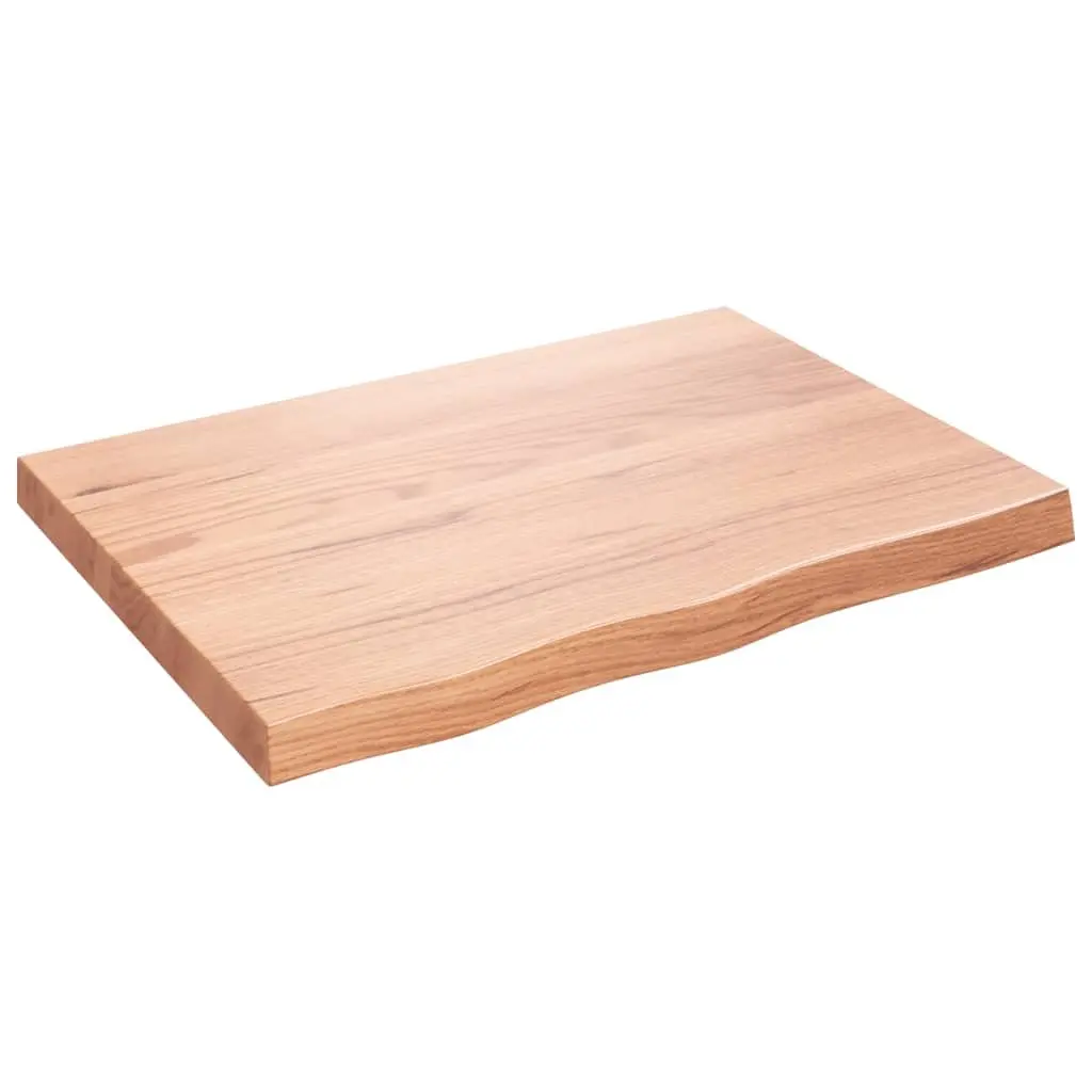 Rustic Solid Oak Wall Shelf Light Brown 80x60cm