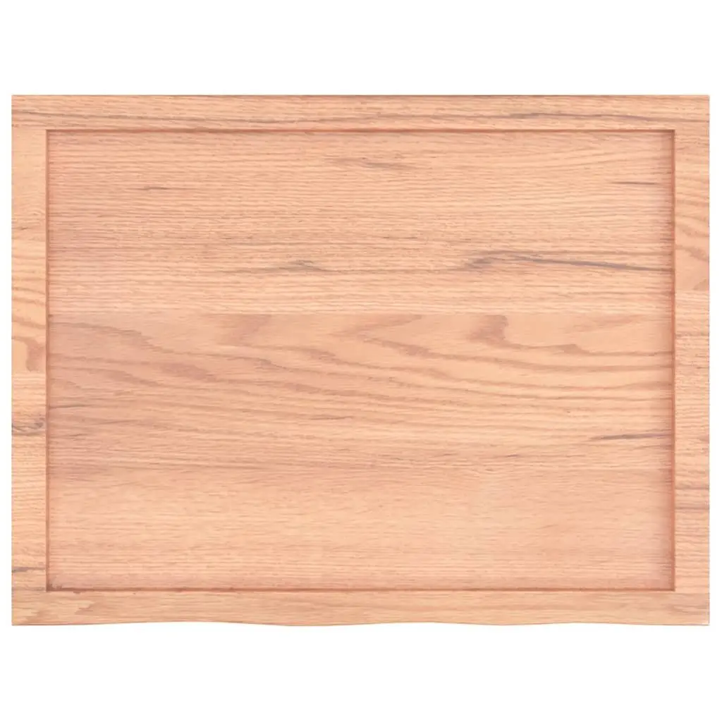 Rustic Solid Oak Wall Shelf Light Brown 80x60cm