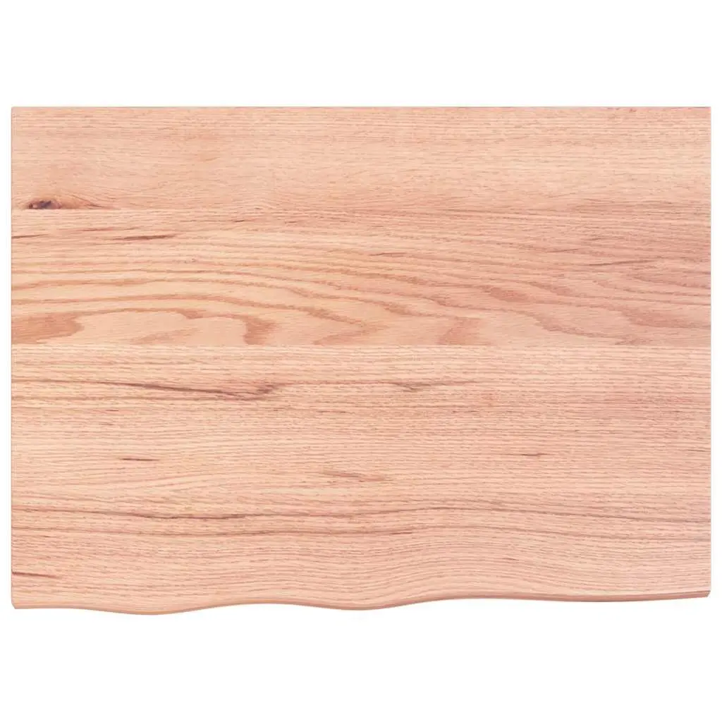 Rustic Solid Oak Wall Shelf Light Brown 80x60cm