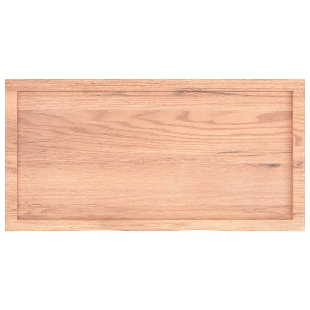 Solid Oak Wood Rustic Wall Shelf 100x50cm
