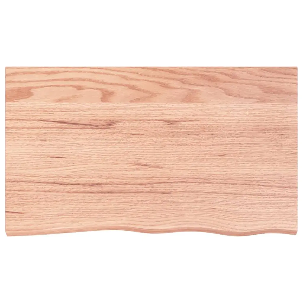 Rustic Solid Oak Wood Wall Shelf Light Brown 100x60cm