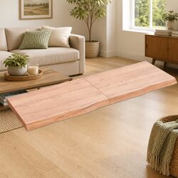 Rustic Solid Oak Wall Shelf 120x40cm for Storage