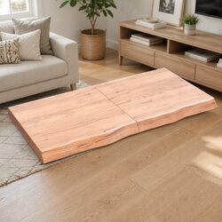 Rustic Oak Wood Wall Shelf with Folding Design 120x60cm