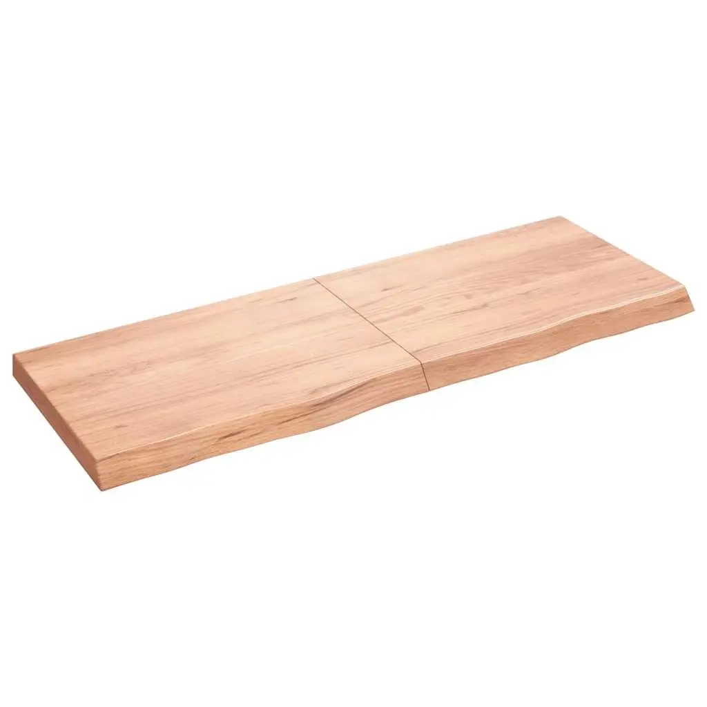 Folding Wall Shelf in Brown Solid Oak Wood 140x50cm