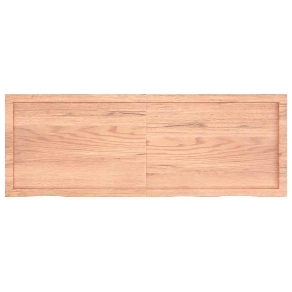 Folding Wall Shelf in Brown Solid Oak Wood 140x50cm