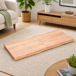 Rustic Foldable Wall Shelf in Solid Oak Wood 140x60cm