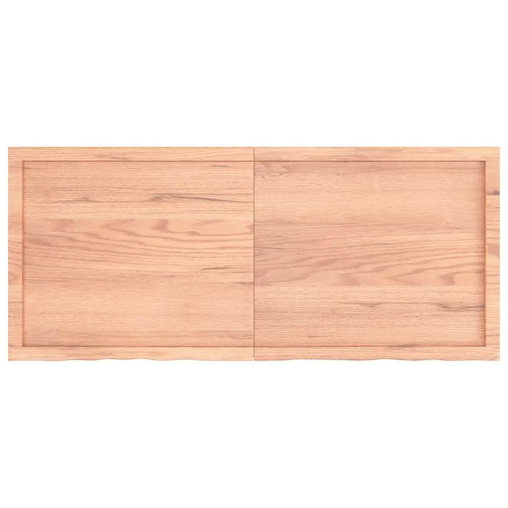 Rustic Brown Oak Wall Shelf with Handmade Live Edge