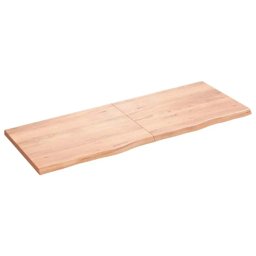 Rustic Handmade Oak Wall Shelf 160x60cm Light Brown