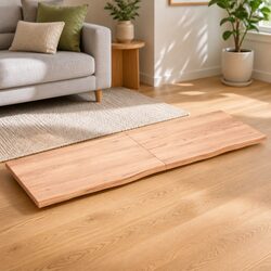 Rustic Solid Oak Wall Shelf for Cozy Spaces 180x60cm