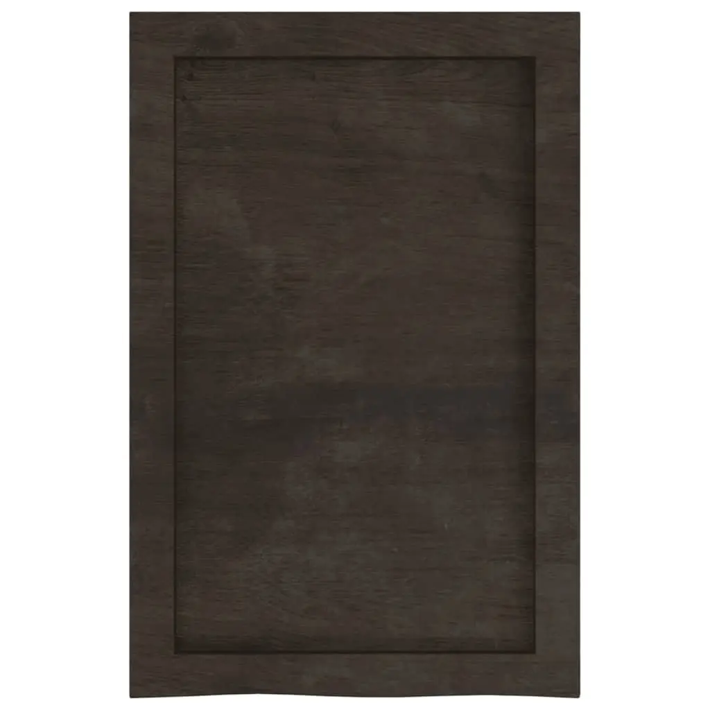 Wall Shelf Rustic Dark Brown Solid Oak Wood Floating Shelving Unit