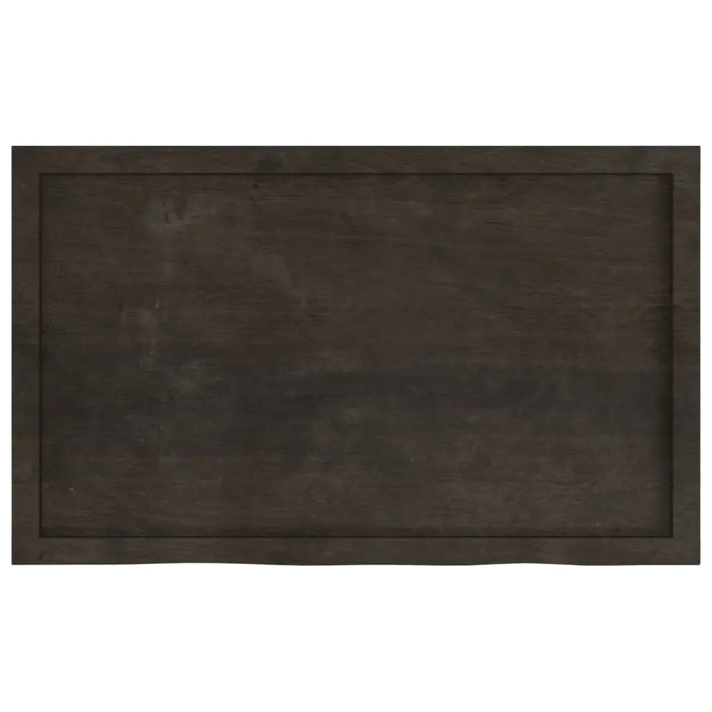 Rustic Dark Brown Solid Oak Wall Shelf 100x60cm