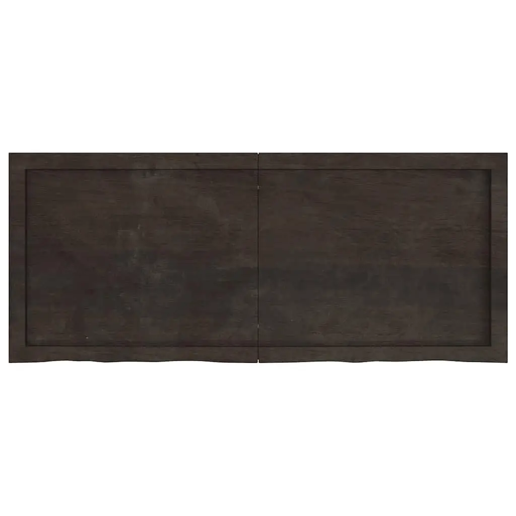 Wall Shelf Dark Brown Solid Oak Wood Rustic Folding Storage Shelving Unit