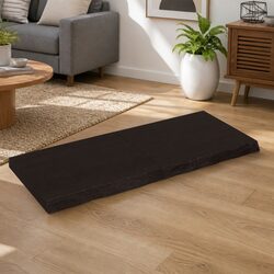 Rustic Solid Oak Wall Shelf with Folding Design 120x50cm
