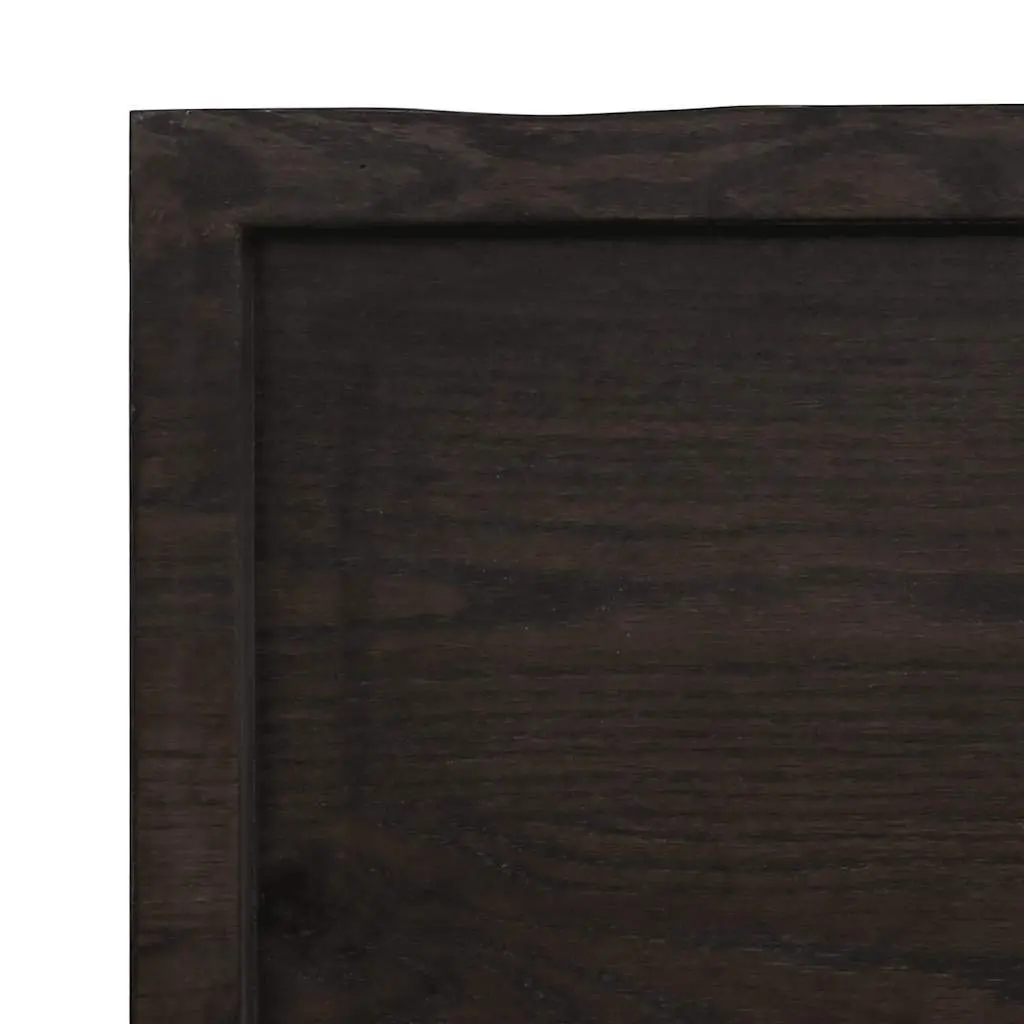 Rustic Folding Wall Shelf in Dark Brown Solid Oak 140x60cm
