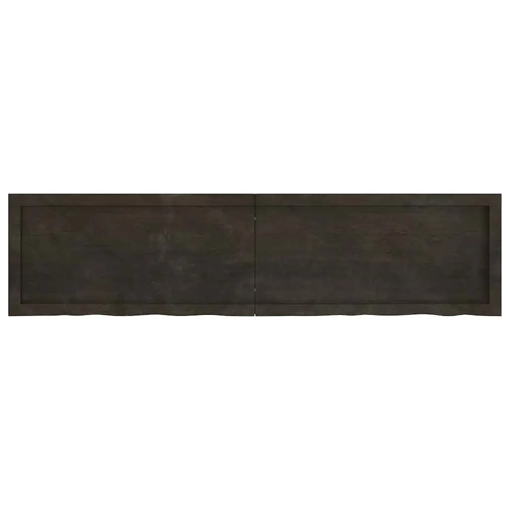 Wall Shelf Brown Rustic Oak Solid Wood Foldable Storage Ledge Handmade 160x40cm