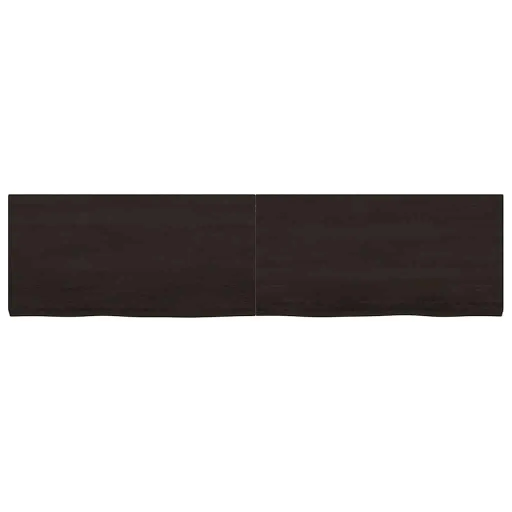 Wall Shelf Brown Rustic Oak Solid Wood Foldable Storage Ledge Handmade 160x40cm