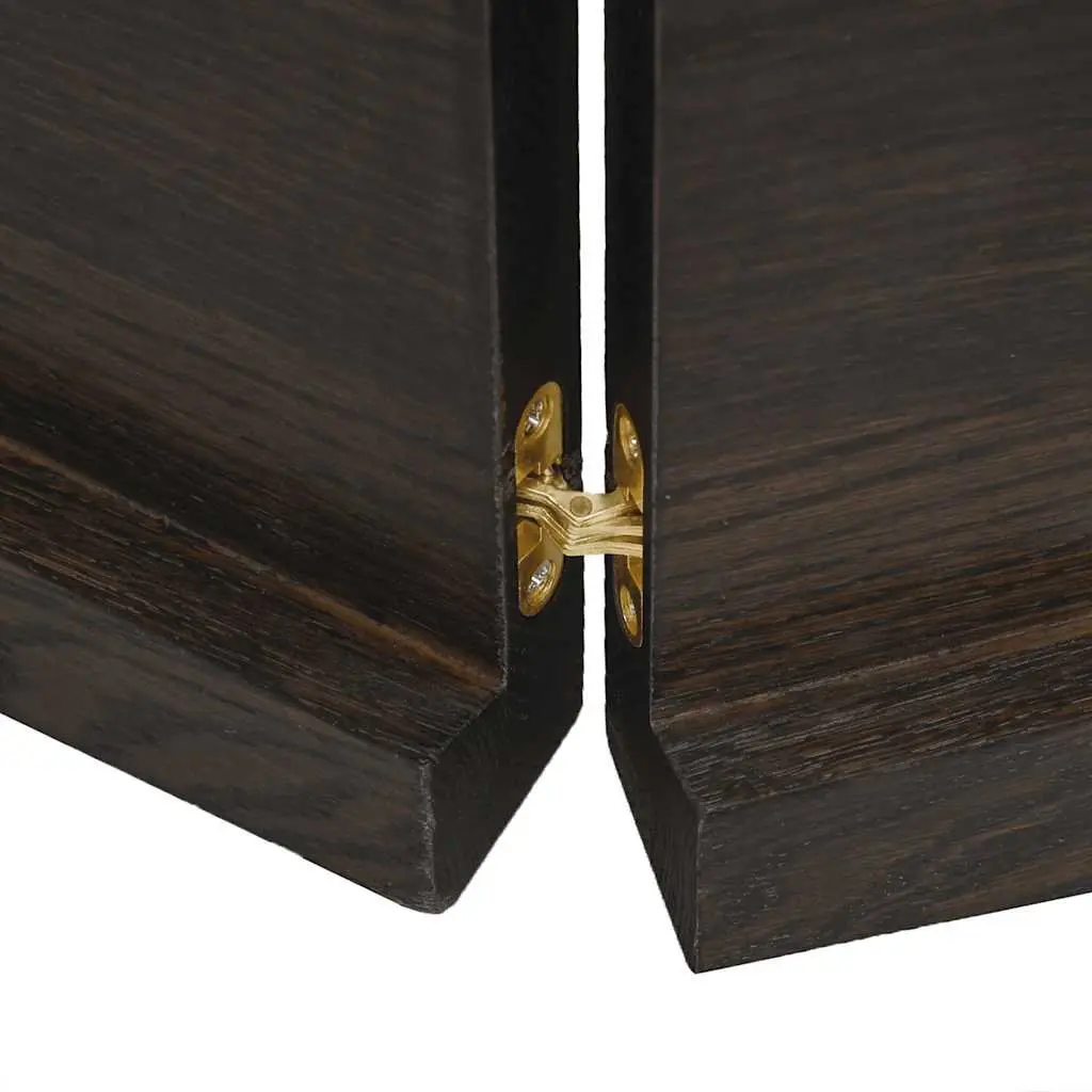 Rustic Dark Brown Solid Oak Wall Shelf for Home