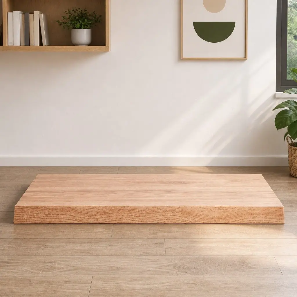 Solid Oak Wood Replacement Board Live Edge Brown Handcrafted 80x40cm Table Top