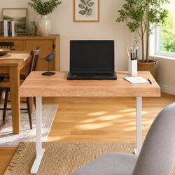 Live Edge Solid Oak Wood Table Top Brown 80x40cm