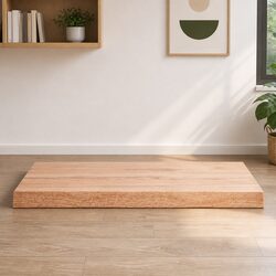 Live Edge Solid Oak Wood Table Top Brown 80x40cm