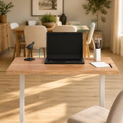 Live Edge Solid Oak Wood Table Top 80x50x2 cm