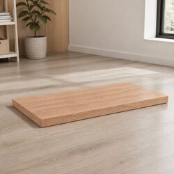 Handcrafted Solid Oak Wood Tabletop with Live Edge 80x50cm