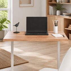 Handcrafted Solid Oak Live Edge Table Top 80x60 cm