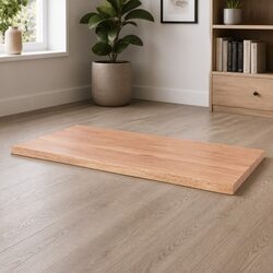 Handcrafted Solid Oak Live Edge Table Top 80x60 cm