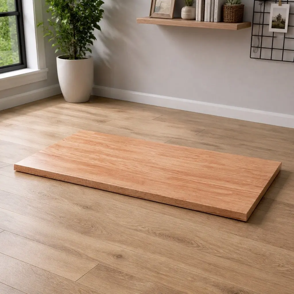 Solid Oak Wood Replacement Table Top Brown Varnished Live Edge 100x50cm