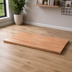 Live Edge Solid Oak Table Top 100x50cm Brown