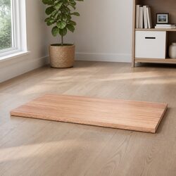 Live Edge Solid Oak Wood Table Top in Light Brown