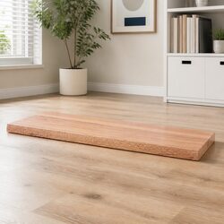 Handcrafted Solid Oak Wood Live Edge Tabletop 100x60cm