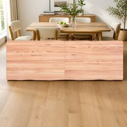 Solid Oak Live Edge Wooden Tabletop for Home Comfort