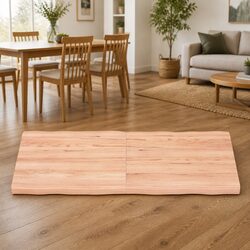 Solid Oak Live Edge Wooden Tabletop for Home Comfort