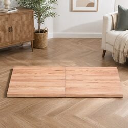 Handcrafted Solid Oak Wood Table Top with Live Edge