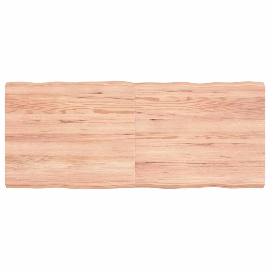 Solid Oak Wood Table Top Light Brown Live Edge Handcrafted Foldable Replacement 120 x 50 x 2 6 cm
