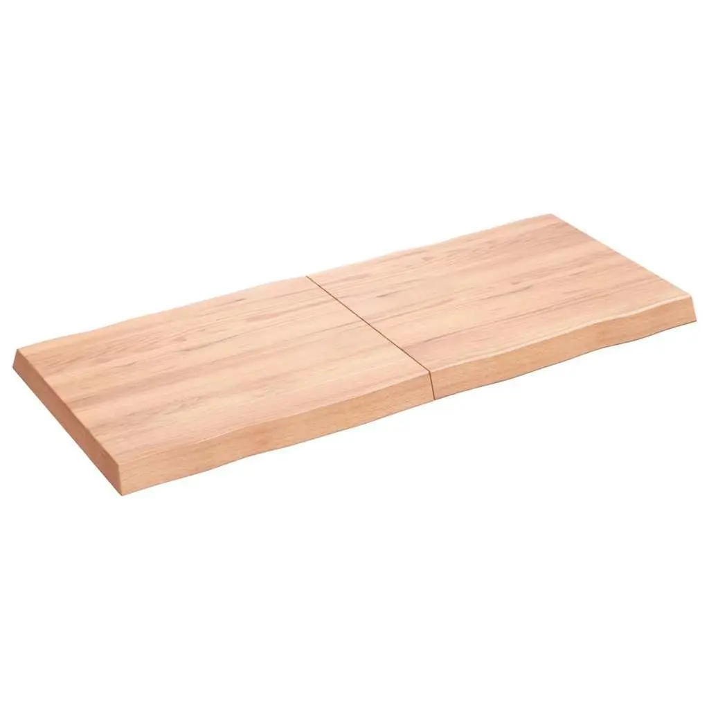 Solid Oak Wood Table Top Light Brown Live Edge Handcrafted Foldable Replacement 120 x 50 x 2 6 cm