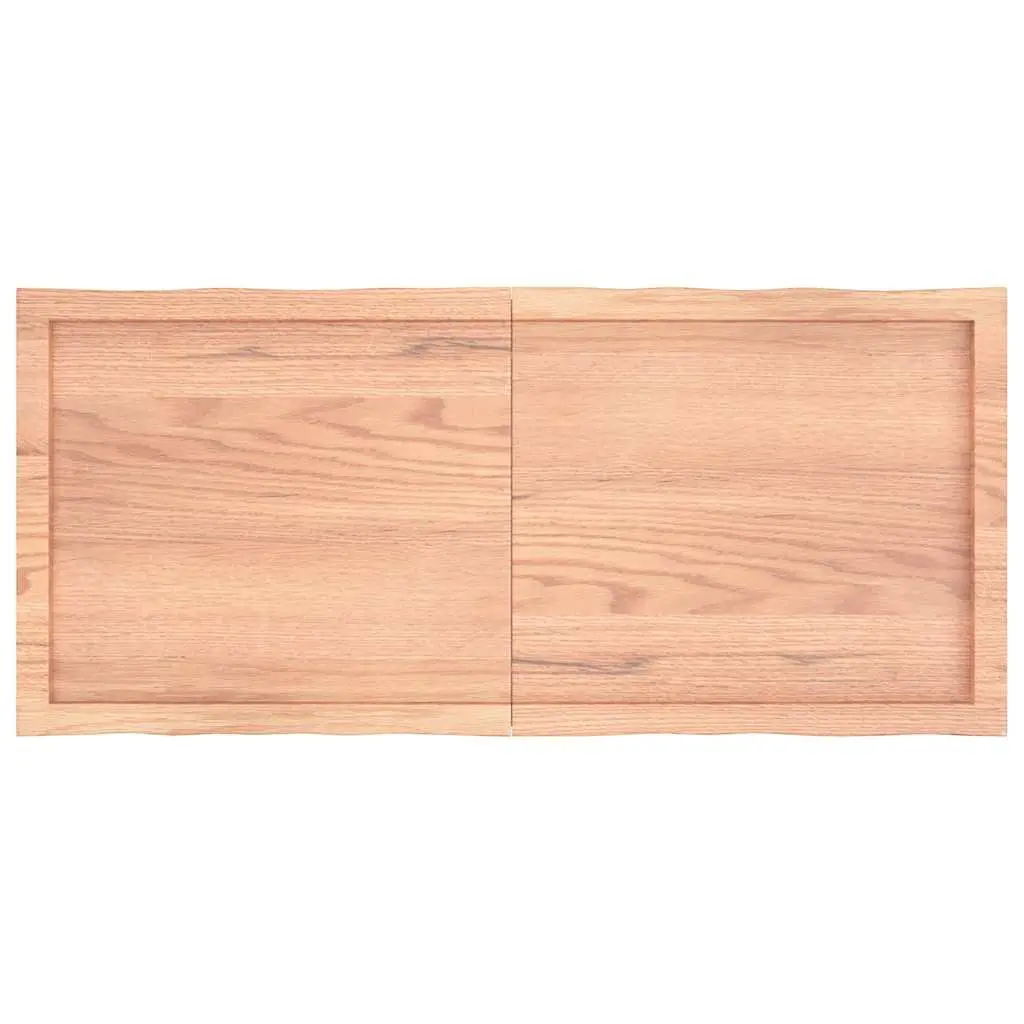 Solid Oak Wood Table Top Light Brown Live Edge Handcrafted Foldable Replacement 120 x 50 x 2 6 cm