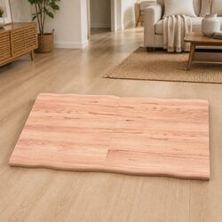 Handcrafted Solid Oak Wooden Tabletop with Live Edge 120x60cm