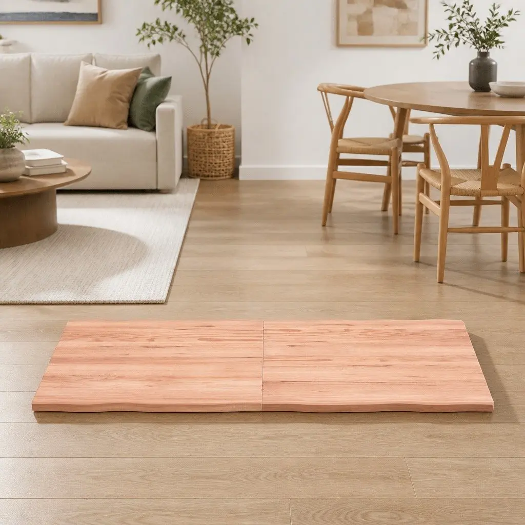 Live Edge Solid Oak Wooden Table Top 140x40cm