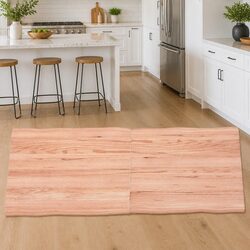 Handcrafted Solid Oak Wooden Table Top with Live Edge 140x50cm
