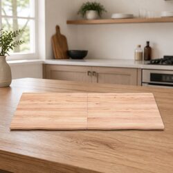 Handcrafted Solid Oak Wooden Table Top with Live Edge 140x50cm