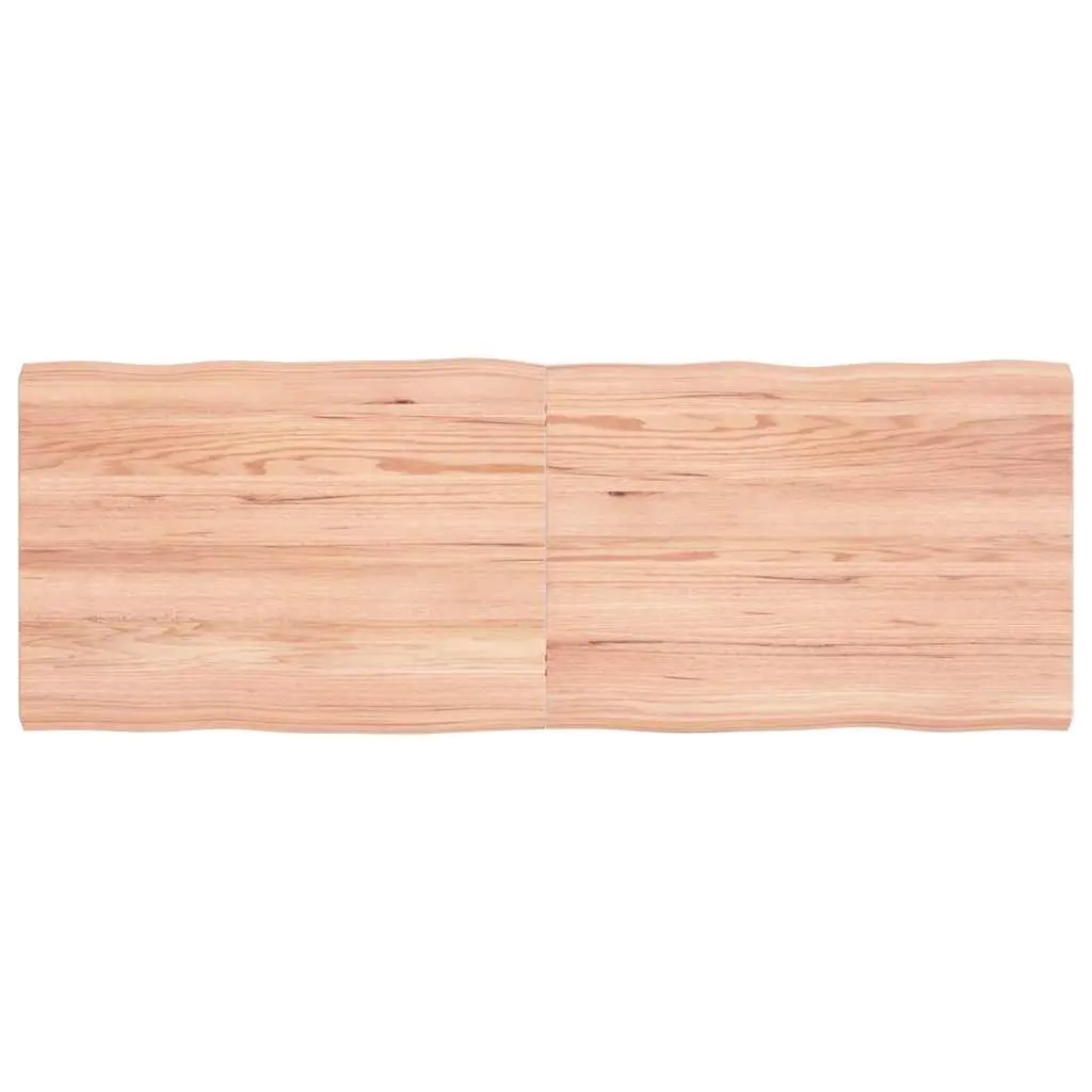 Wooden Table Top Live Edge Brown 140x50cm Solid Oak Folding