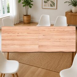 Handcrafted Light Brown Solid Oak Folding Table Top