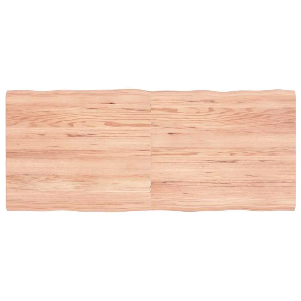 Solid Oak Wood Table Top Light Brown Live Edge Foldable 140x60cm Replacement