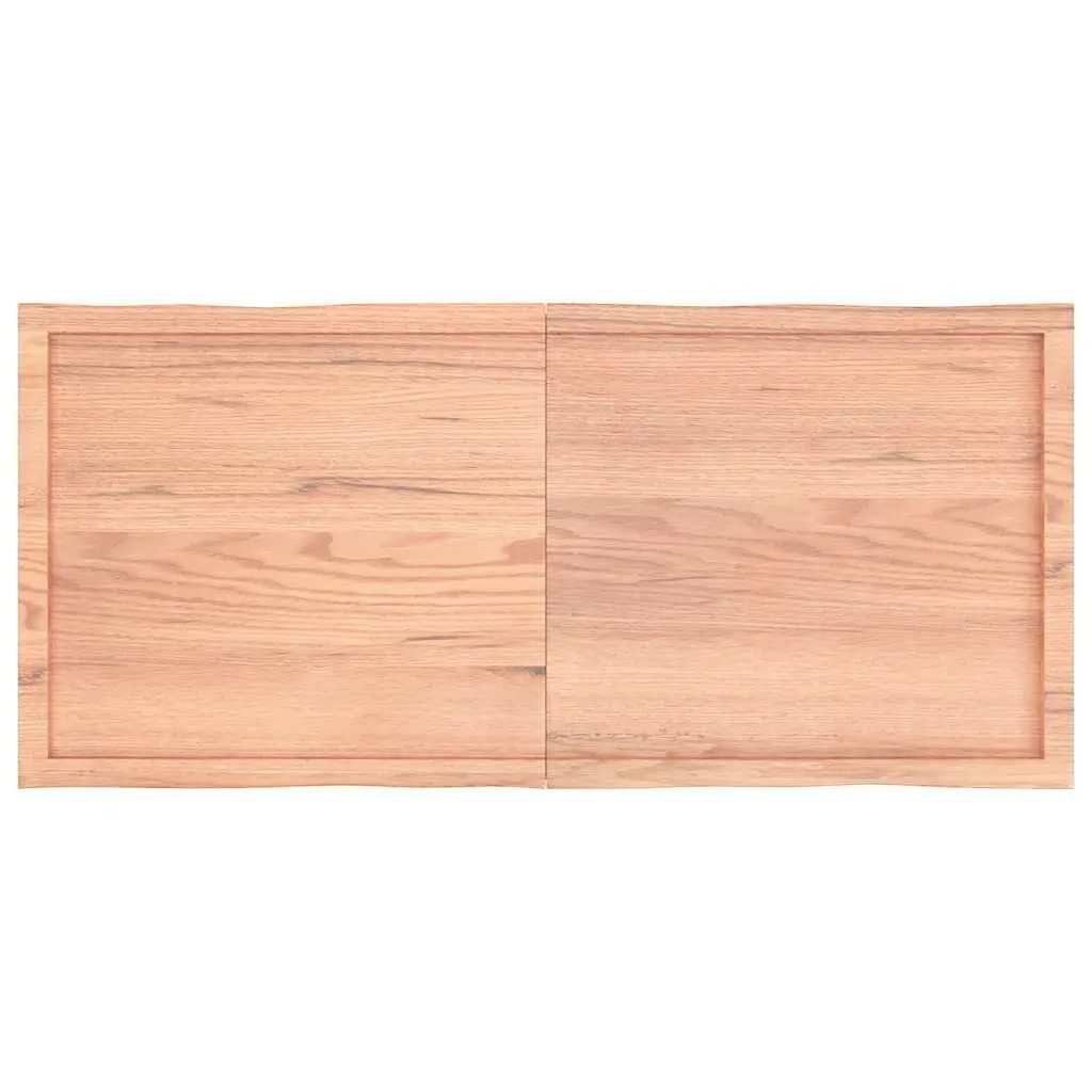 Solid Oak Wood Table Top Light Brown Live Edge Foldable 140x60cm Replacement