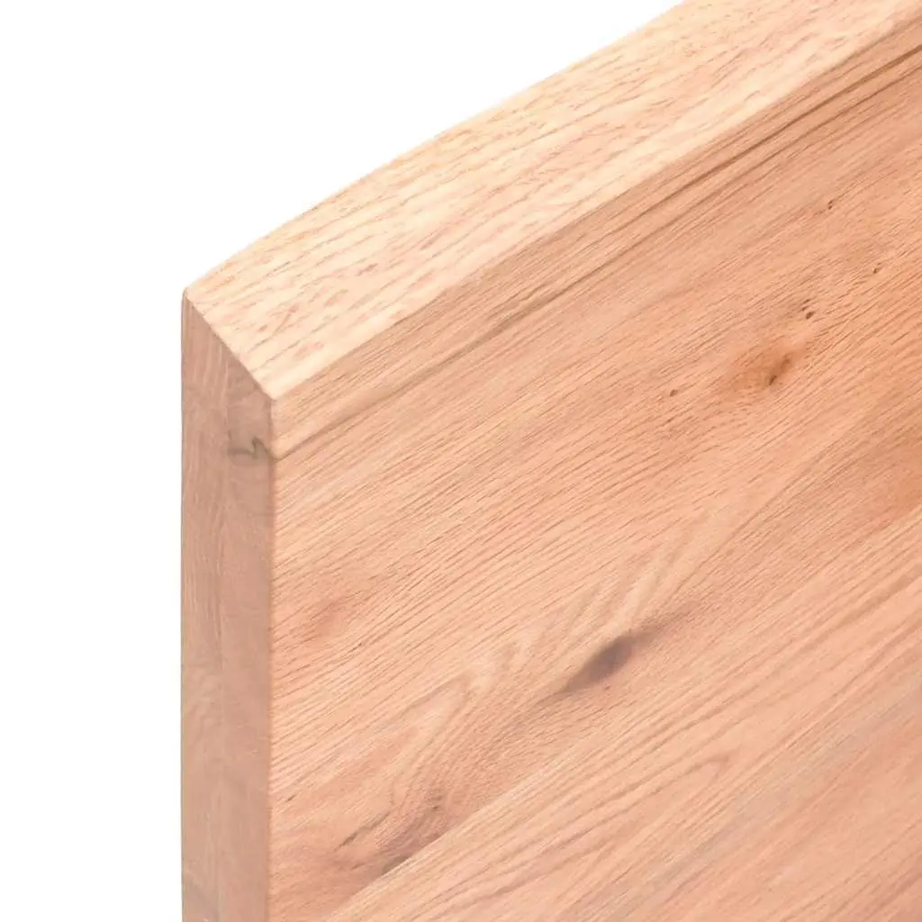 Solid Oak Wood Table Top Light Brown Live Edge Foldable 140x60cm Replacement