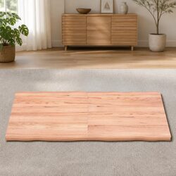Live Edge Solid Oak Wood Table Top 140x60cm Foldable