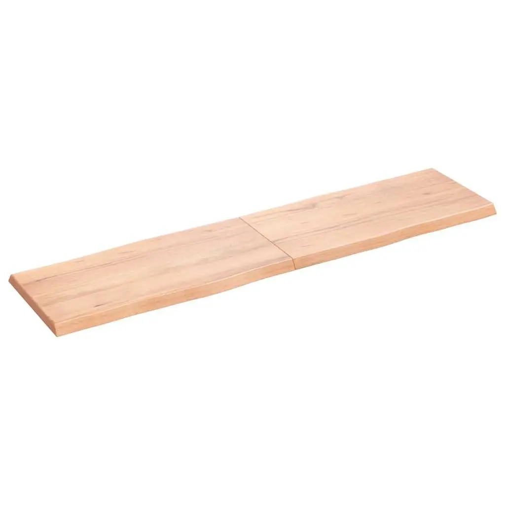 Wooden Table Top Light Brown 160x40cm Solid Oak Live Edge Foldable Replacement